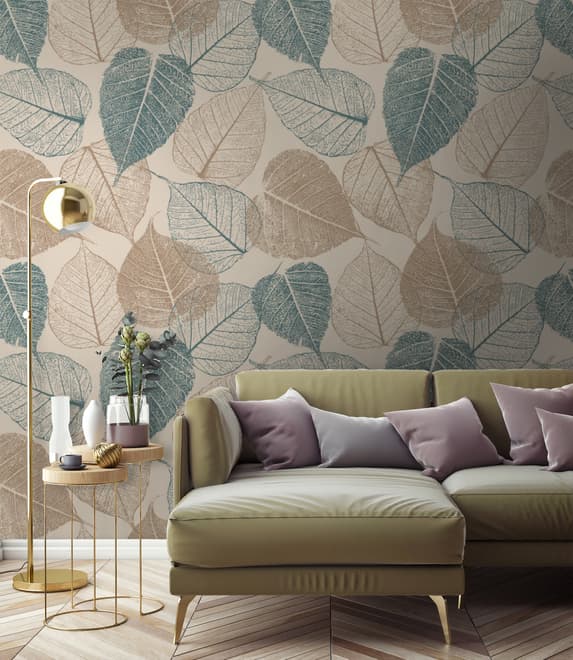 Vintage Leaf Wallpaper Mural