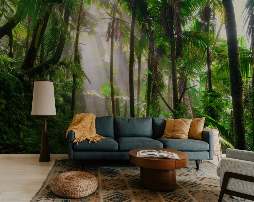 Tropical Forest Jungle Scenery Wallpaper Mural