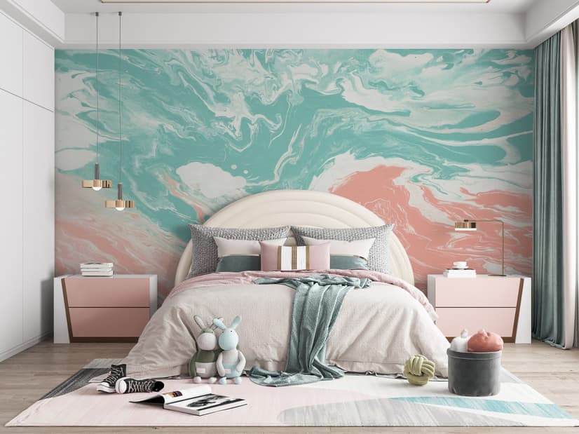 Colorful Soft Brush Painting Wallpaper Mural