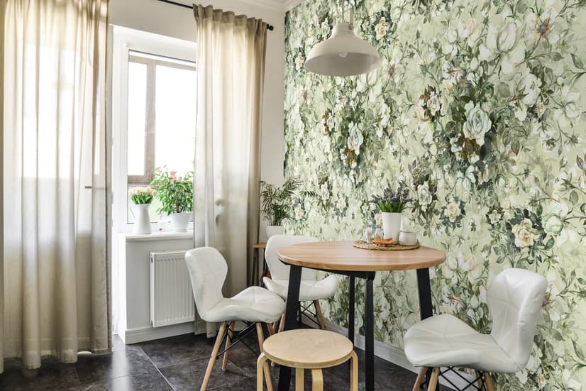 Papier peint panoramique fleur de rose vintage