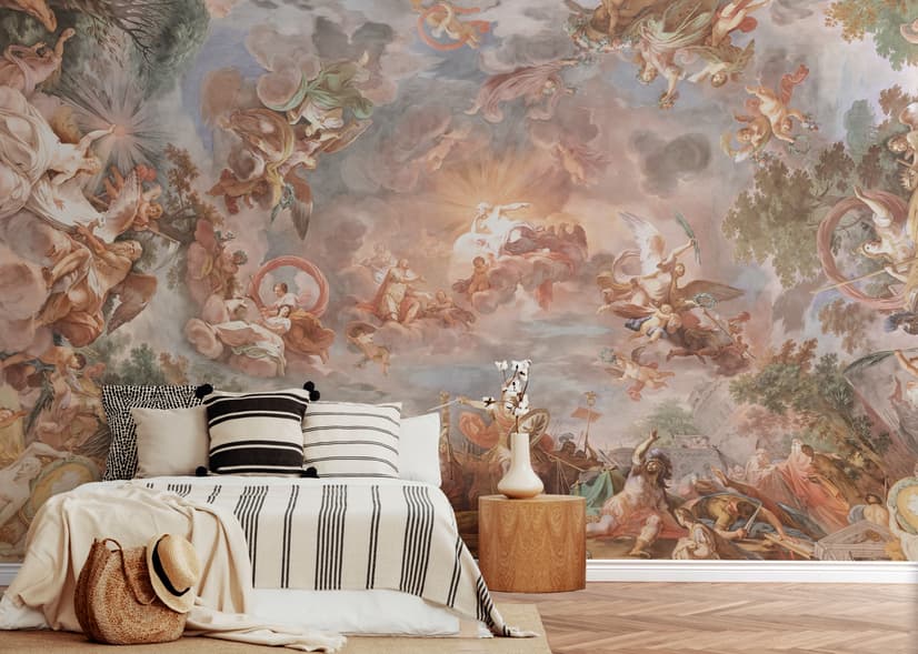 Renaissance Fresco Art Wallpaper Mural