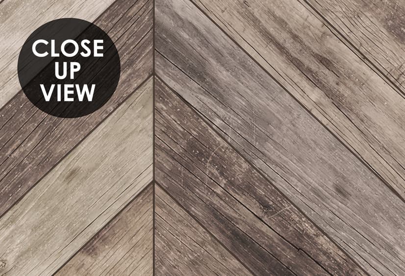 Natural Wood Texture Effect Chevron Wallpaper Mural