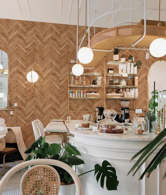Herringbone Wood Texture Effect Wallpaper Mural
