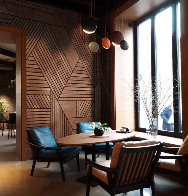 Geometric Wood Texture Effect Wallpaper Mural