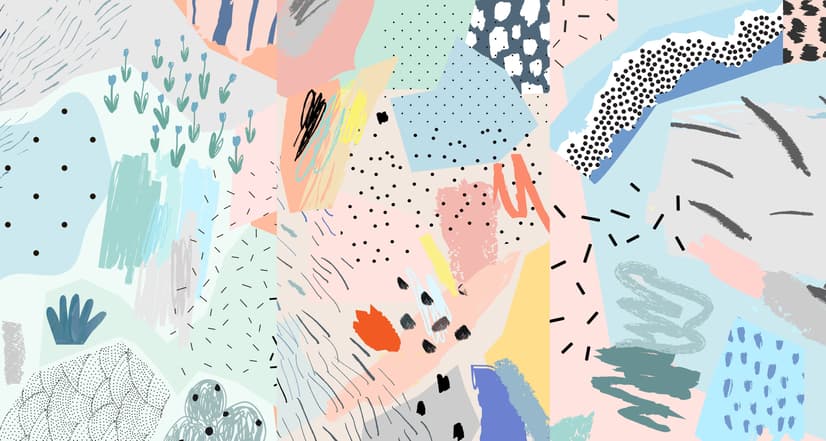 Colorful Abstract Geometric Kids Art Wallpaper Mural