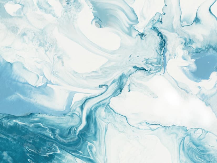 Marble Style Blue Brush Paint Art Wallpaper Mural