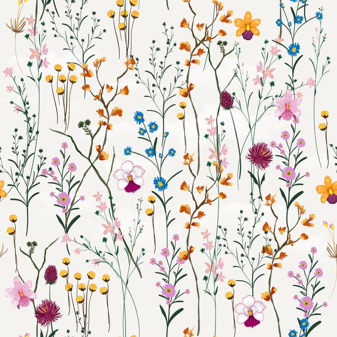 Colorful Blossoms Wallpaper Mural