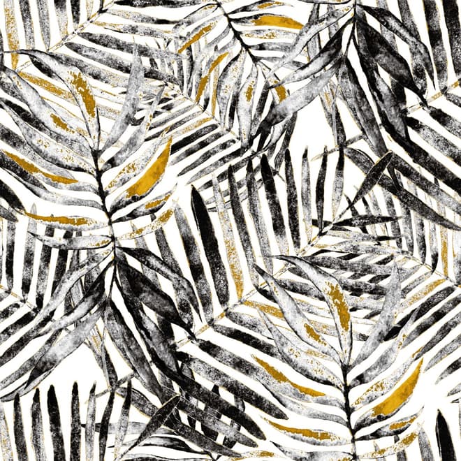 Fototapete mit Aquarell-Palmblattmuster