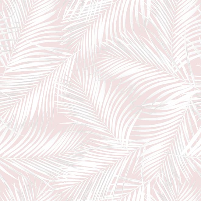 Fototapete mit sanften rosa Palmenblättern – Tropische Blätter