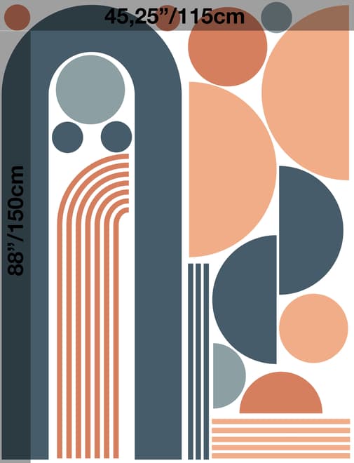 Arche géométrique avec formes Stickers muraux Sticker