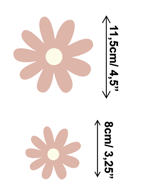 Small Cute Daisy Flowers for Kids Room Wall Decal Sticker