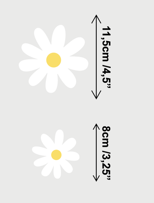 Small Cute Daisy Flowers for Kids Room Wall Decal Sticker