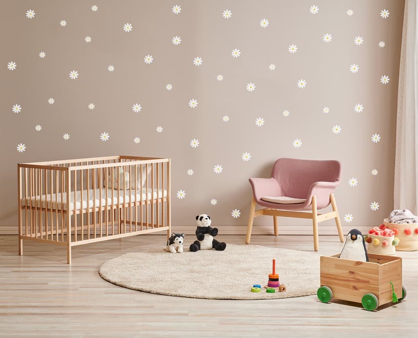 Small Cute Daisy Flowers for Kids Room Wall Decal Sticker