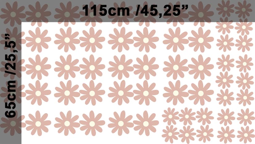 Small Cute Daisy Flowers for Kids Room Wall Decal Sticker