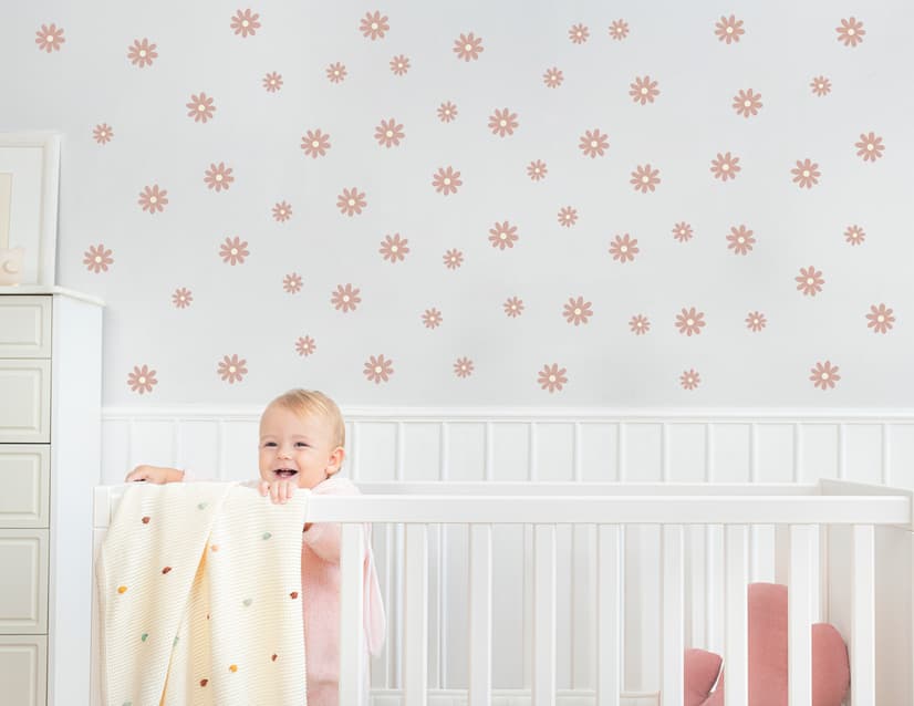 Small Cute Daisy Flowers for Kids Room Wall Decal Sticker