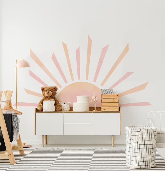 Soft Tones Sun Wall Decal Sticker