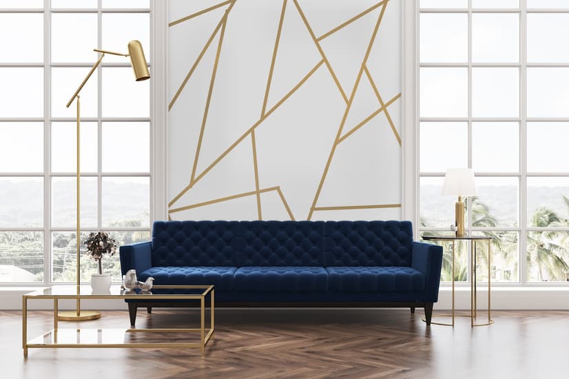 Matte Metallic Gold Strip Wall Decal 