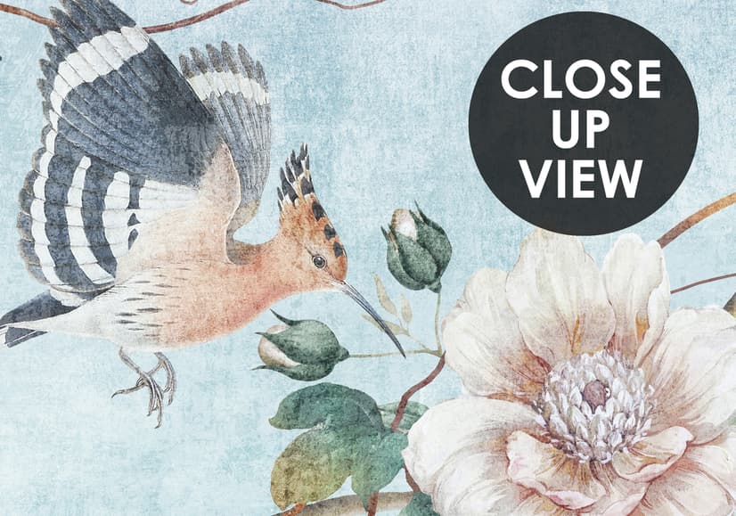 Watercolor Chinoiserie Floral Peony Blossom Wallpaper Mural