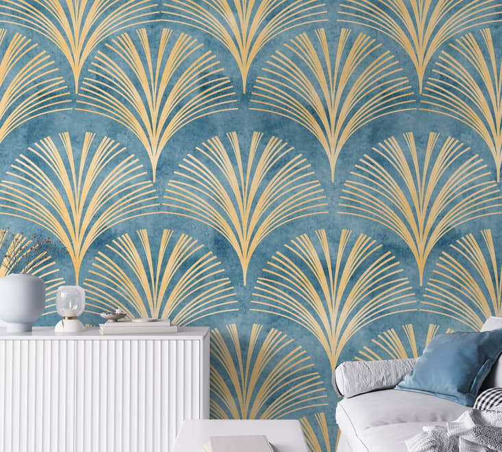 Soft Gatsby Style Art Deco Wallpaper Mural