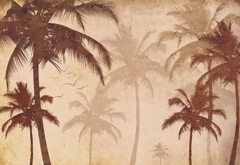 Nostalgic Palm Tree Wallpaper Mural