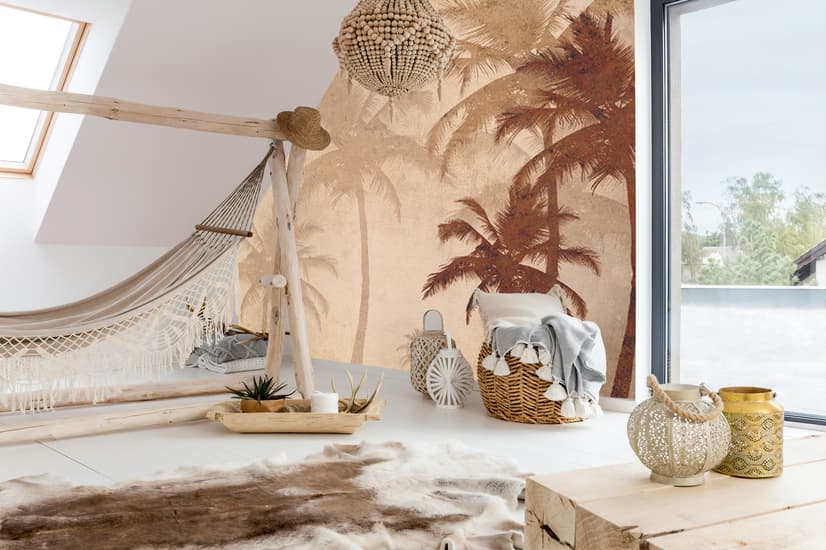 Nostalgic Palm Tree Wallpaper Mural