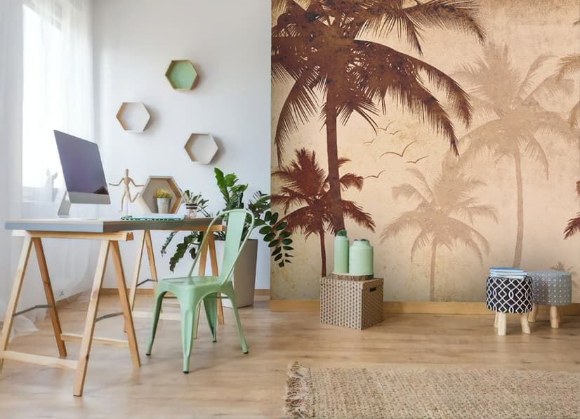 Nostalgic Palm Tree Wallpaper Mural
