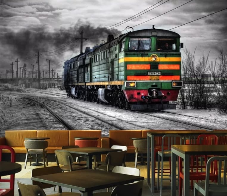 Vintage Railway Wallpaper Mural
