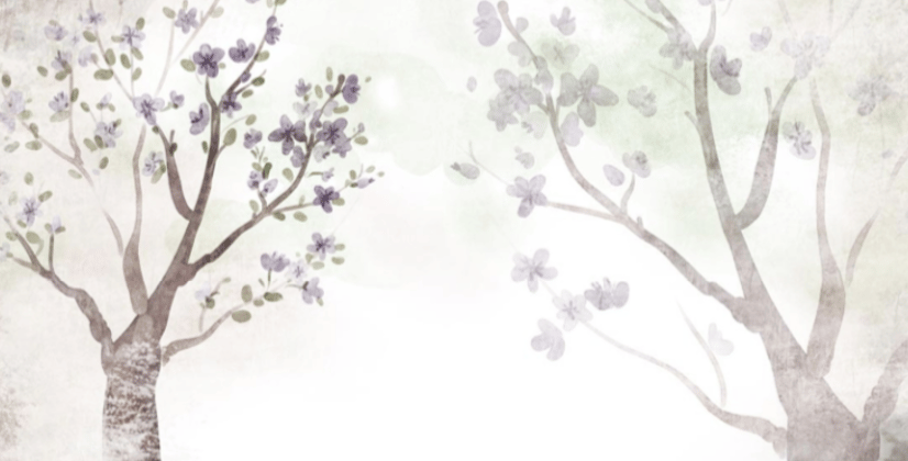 Watercolor Magnolia Floral Wallpaper Mural