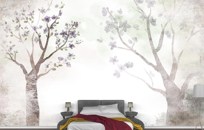 Watercolor Magnolia Floral Wallpaper Mural