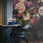 Dark Vine Floral and Peony Blossom Wallpaper Mural