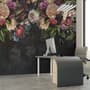 Dark Vine Floral and Peony Blossom Wallpaper Mural