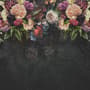 Dark Vine Floral and Peony Blossom Wallpaper Mural