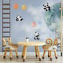 Cartoon Pandas in the Sky Wallpaper Mural