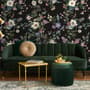 Papier peint fleurs botaniques oiseaux