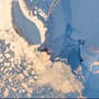 Blue Gold Look Marble with Splash Wallpaper Mural
