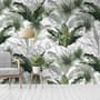 Charcoal Banana Leaf Wallpaper Wallpaper Mural