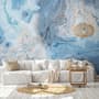 Turquoise Wave Pattern Wallpaper Mural