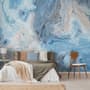 Turquoise Wave Pattern Wallpaper Mural