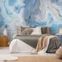 Turquoise Wave Pattern Wallpaper Mural