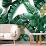 Watercolor Banana Leaf Pattern Wallpaper Mural