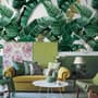Watercolor Banana Leaf Pattern Wallpaper Mural