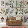 Vintage Blumen Keramik-Kunst Fototapete