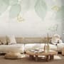 Leaf Veins with Little Forest Pattern Wallpaper Mural
