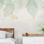 Leaf Veins with Little Forest Pattern Wallpaper Mural
