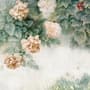 Vintage Floral and Green Leaf Wallpaper Mural