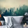Misty Pine Forest Wallpaper Mural
