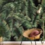 Dark Banana Leaf Wallpaper Mural
