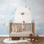 Cartoon Bear with Nightscape Wallpaper Mural