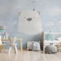 Cartoon Bear with Nightscape Wallpaper Mural