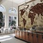 3D Looking Coffee Map Wallpaper Mural